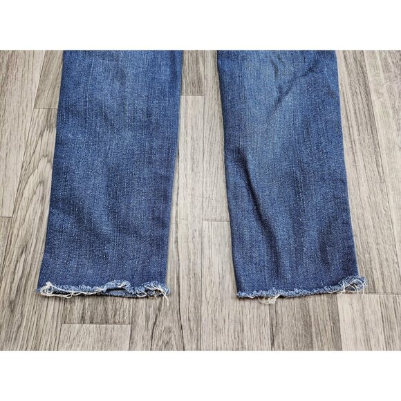 Madewell Jeans Womens 27 Blue High-Rise Skinny Raw Hem Stretch Denim - Picture 3 of 14